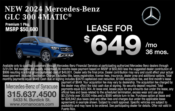 New 2024 Mercedes-Benz GLC 300 4MATIC SUV