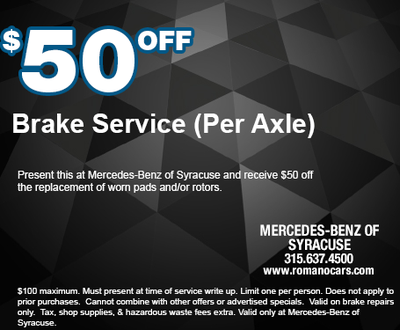 $50 Off Brake Service (Per Axle)