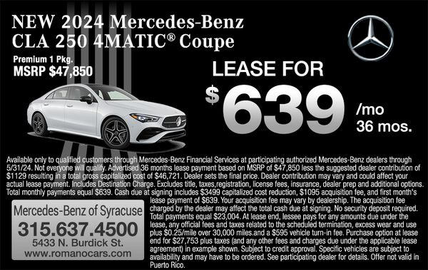New 2024 Mercedes-Benz CLA 250 4MATIC Coupe