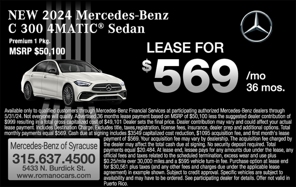 New 2024 Mercedes-Benz C 300 4MATIC Sedan